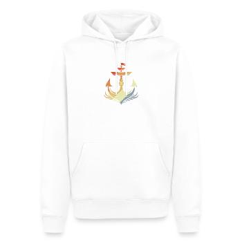 Segelanker Skizze Vintage - Männer Premium Bio Hoodie - Weiß - Vorne - Nico (187cm)