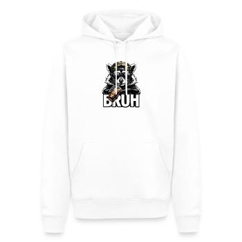 Bruh Waschbär Streetwear - Männer Premium Bio Hoodie - Weiß - Vorne - Nico (187cm)
