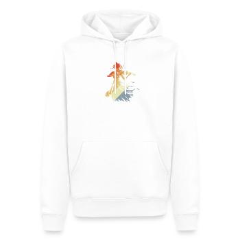 Look vintage de violoniste - Sweat à capuche Premium bio Homme - blanc - Devant - Nico (187cm)