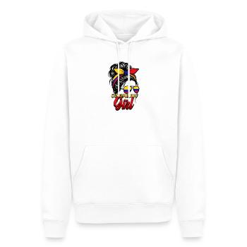Fille Drapeau colombien Colombie - Sweat à capuche Premium bio Homme - blanc - Devant - Nico (187cm)