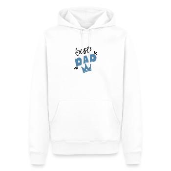 BEST DAD - Männer Premium Bio Hoodie - Weiß - Vorne - Nico (187cm)