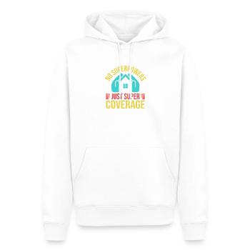 Insurance Agent Super Coverage Funny Insurance - Männer Premium Bio Hoodie - Weiß - Vorne - Nico (187cm)