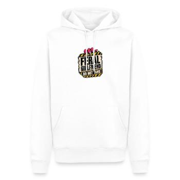 Wilde Freundin, zähme nicht chaotische Frauen-Humor - Männer Premium Bio Hoodie - Weiß - Vorne - Nico (187cm)