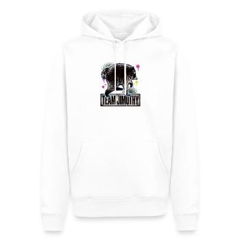 Jimothy Équipe Drôle de Raton Laveur Viral Jimothy - Sweat à capuche Premium bio Homme - blanc - Devant - Nico (187cm)