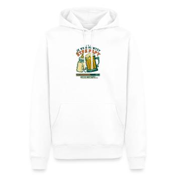 Futur Papy Humour Annonce Grossesse - Sweat à capuche Premium bio Homme - blanc - Devant - Nico (187cm)