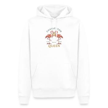 Mahjong Charleston Reine Flamant Rose - Sweat à capuche Premium bio Homme - blanc - Devant - Nico (187cm)