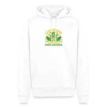 Frog Catcher Leap Chaser certifié Frog Catcher - Sweat à capuche Premium bio Homme - blanc - Devant - Nico (187cm)