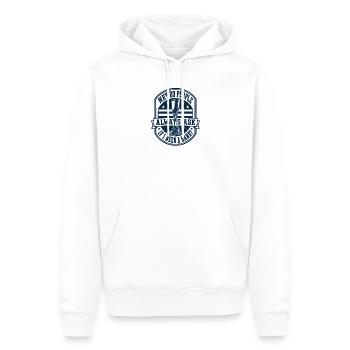 Pourquoi les gens me demandent-ils si je prépare une main ? - Sweat à capuche Premium bio Homme - blanc - Devant - Nico (187cm)