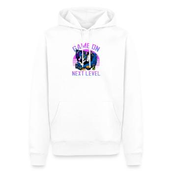 Gamer Gaming Cat Video Game - Männer Premium Bio Hoodie - Weiß - Vorne - Nico (187cm)