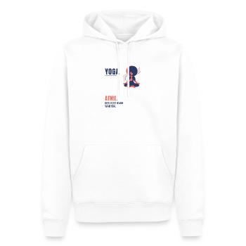 Yoga Atme Der Rest Kann Warten Yogalehrerin - Männer Premium Bio Hoodie - Weiß - Vorne - Nico (187cm)