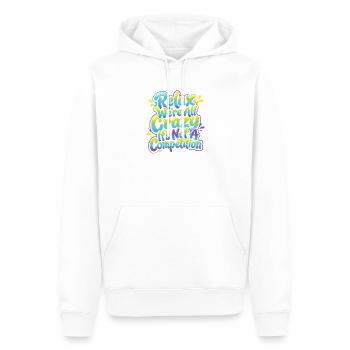 Relax, we're all crazy - Men’s Premium Organic Hoodie - white - Front - Nico (187cm)
