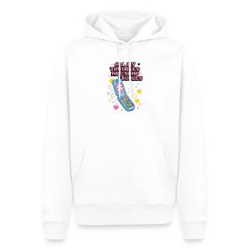 All My Troubles Are Soap Bubbles - Männer Premium Bio Hoodie - Weiß - Vorne - Nico (187cm)