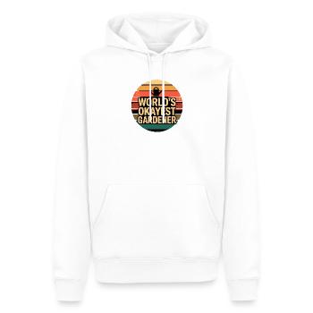 Worlds Okayest Gardener Funny Hobby Gardener - Men’s Premium Organic Hoodie - white - Front - Nico (187cm)