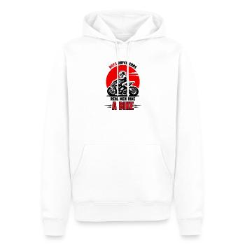 Real Men Biker - Männer Premium Bio Hoodie - Weiß - Vorne - Nico (187cm)
