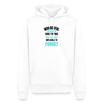 Coworker Farewell Gift - Men’s Premium Organic Hoodie - white - Front - Nico (187cm)