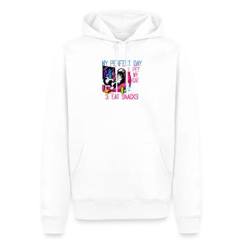 Gamer Gaming Cat Video Game - Men’s Premium Organic Hoodie - white - Front - Nico (187cm)