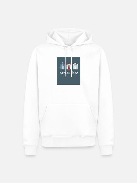 Strandliebe – Küstenposter Minimalistisch - Männer Premium Bio Hoodie - Weiß