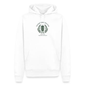 Lecker Bierchen Club Official Member - Männer Premium Bio Hoodie - Weiß - Vorne - Nico (187cm)
