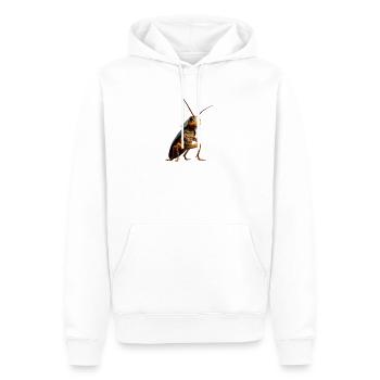cafards insectes cafards cafards cafards - Sweat à capuche Premium bio Homme - blanc - Devant - Nico (187cm)