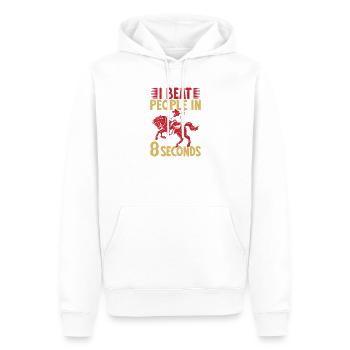 Western Rider I Beat People In 8 Seconds Cowgirls - Männer Premium Bio Hoodie - Weiß - Vorne - Nico (187cm)