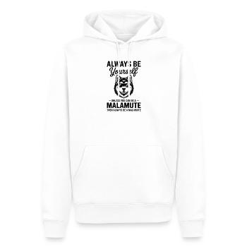 Dictons malamutes d’Alaska Don des Malamutes d’Alaska - Sweat à capuche Premium bio Homme - blanc - Devant - Nico (187cm)