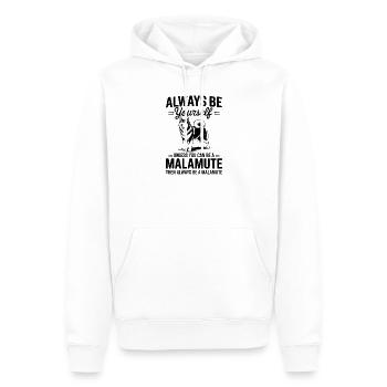 Dictons malamutes d’Alaska Don des Malamutes d’Alaska - Sweat à capuche Premium bio Homme - blanc - Devant - Nico (187cm)