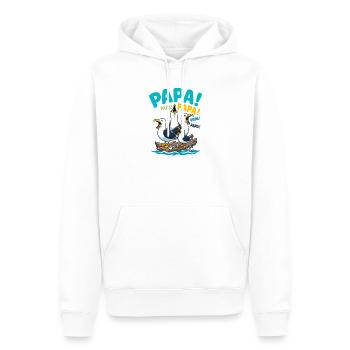 Daddy Seagulls Humor Father's Day - Men’s Premium Organic Hoodie - white - Front - Nico (187cm)