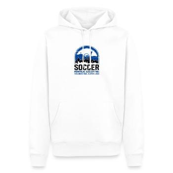 Montreal Soccer Fan Toujours Fier Always Loud - Männer Premium Bio Hoodie - Weiß - Vorne - Nico (187cm)