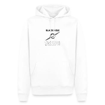 Black Hole Event Horizon Physics Tee - Men’s Premium Organic Hoodie - white - Front - Nico (187cm)