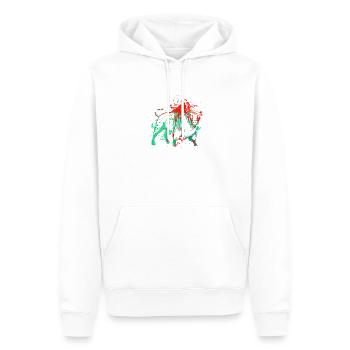 Bison Splash Art - Männer Premium Bio Hoodie - Weiß - Vorne - Nico (187cm)