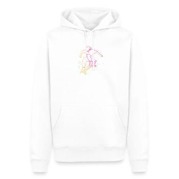 Skateboarder Retro - Men’s Premium Organic Hoodie - white - Front - Nico (187cm)