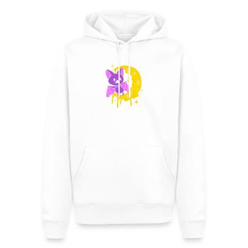 Pastel Gothic - Men’s Premium Organic Hoodie - white - Front - Nico (187cm)