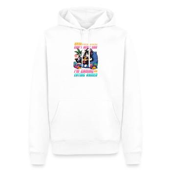Jeu vidéo Gamer Gaming Cat Ramen - Sweat à capuche Premium bio Homme - blanc - Devant - Nico (187cm)
