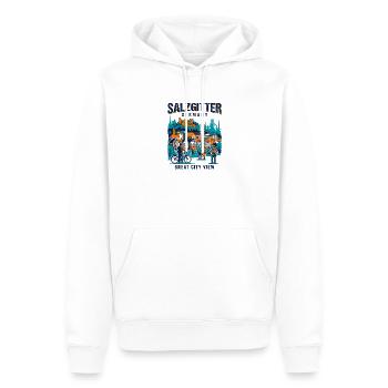Salzgitter Germany Great City View Skyline - Men’s Premium Organic Hoodie - white - Front - Nico (187cm)