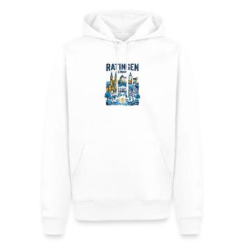 Classement Allemagne Old Town Skyline Vintage - Sweat à capuche Premium bio Homme - blanc - Devant - Nico (187cm)