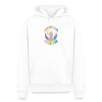  Moonbeam Cream Eiscreme Mond Eis Liebhaber Retro - Men’s Premium Organic Hoodie - white - Front - Nico (187cm)