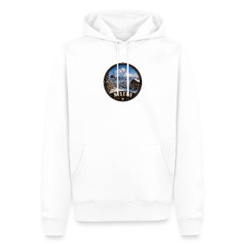 Ski Snowboard des vacances d’hiver à Niseko Hokkaido - Sweat à capuche Premium bio Homme - blanc - Devant - Nico (187cm)