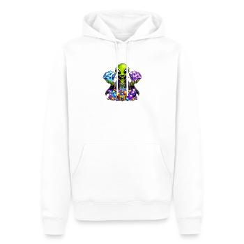 Mage du trésor extraterrestre - Sweat à capuche Premium bio Homme - blanc - Devant - Nico (187cm)