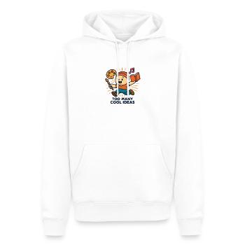 Idées créatives pour l’enfance - Sweat à capuche Premium bio Homme - blanc - Devant - Nico (187cm)