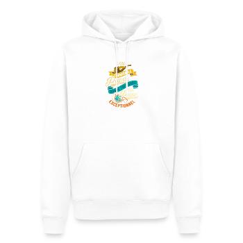 Formidable Papa Papy Exceptionnel Cadeau - Sweat à capuche Premium bio Homme - blanc - Devant - Nico (187cm)