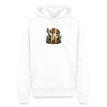 Gardien de la Forêt à Mooshroom - Sweat à capuche Premium bio Homme - blanc - Devant - Nico (187cm)