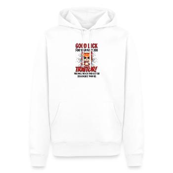 Lustiger Abschiedskollege - Männer Premium Bio Hoodie - Weiß - Vorne - Nico (187cm)