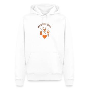 Schwarzwald Liebe  - Männer Premium Bio Hoodie - Weiß - Vorne - Nico (187cm)