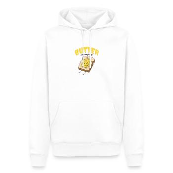 Toast & Beurre - Sweat à capuche Premium bio Homme - blanc - Devant - Nico (187cm)