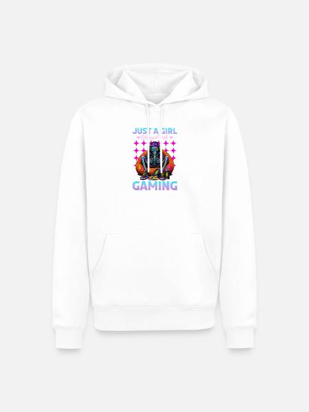 Skeleton Gamer Gaming Halloween - Männer Premium Bio Hoodie - Weiß
