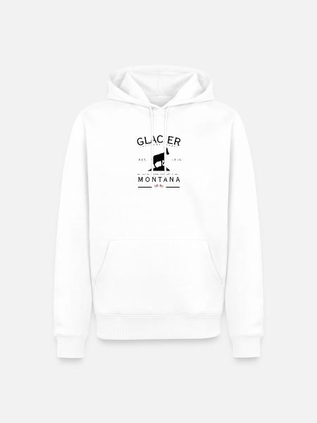Glacier National Park - Männer Premium Bio Hoodie - Weiß