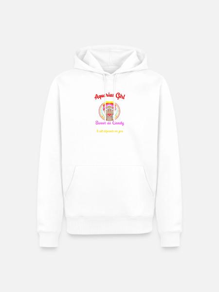 Sternzeichen Wassermann - Männer Premium Bio Hoodie - Weiß