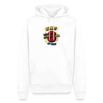 8th Birthday Super Comic Pop Number 8 Art - Männer Premium Bio Hoodie - Weiß - Vorne - Nico (187cm)