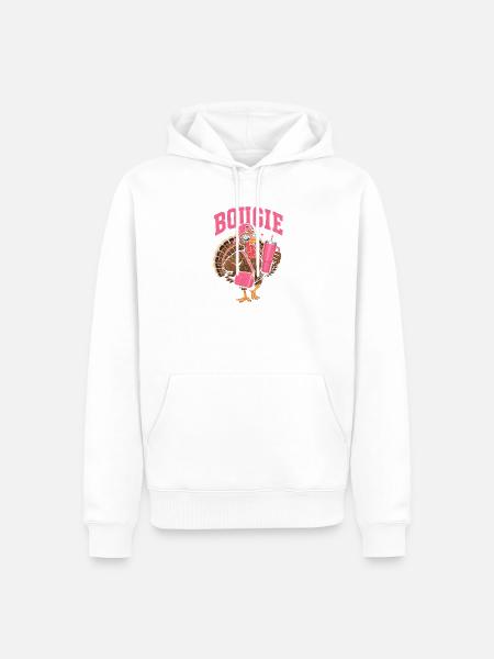Boogie-Turkey im Pink-Style - Männer Premium Bio Hoodie - Weiß