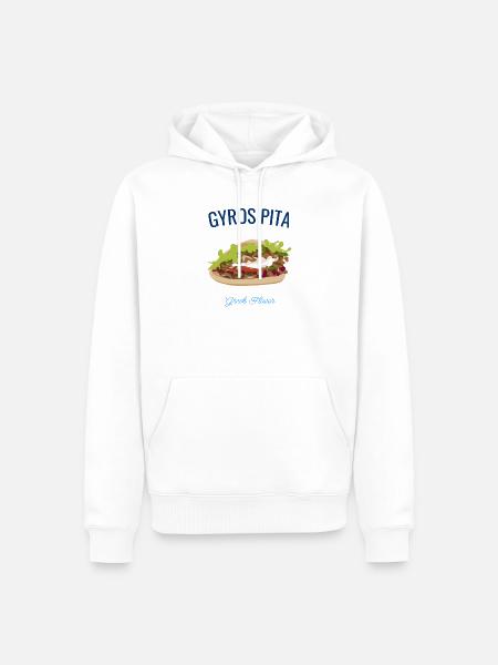 Gyros Pita – Greek Flavor - Männer Premium Bio Hoodie - Weiß